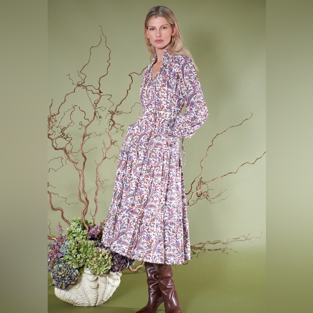 Neve & Noor Tilly Dress in Autumn Paisley